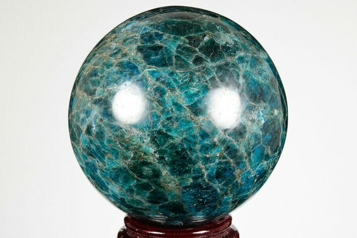 Bright Blue Apatite Sphere - Madagascar #191366